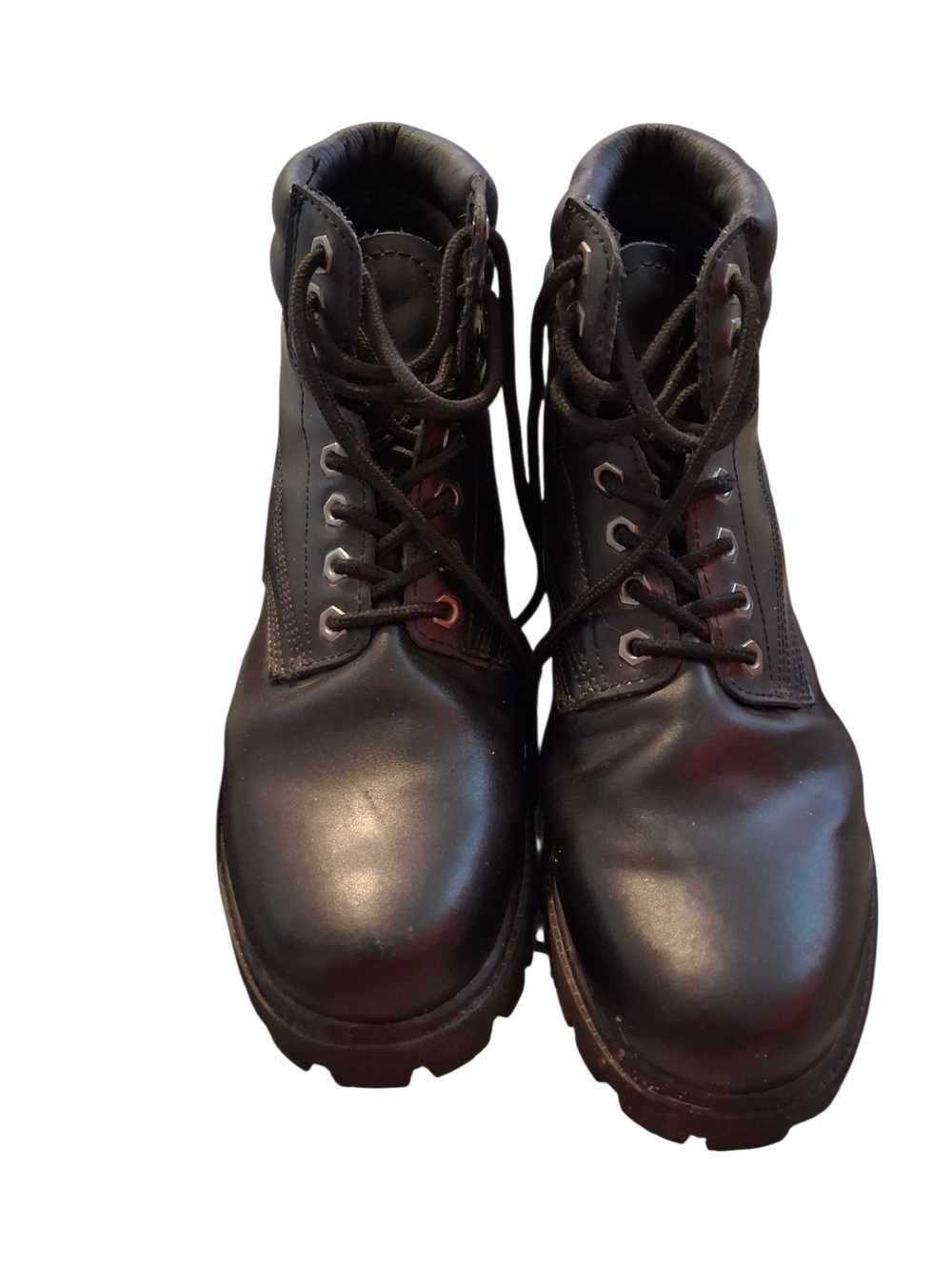 Men's Jacata Black Leather Lace-Up Work Boots